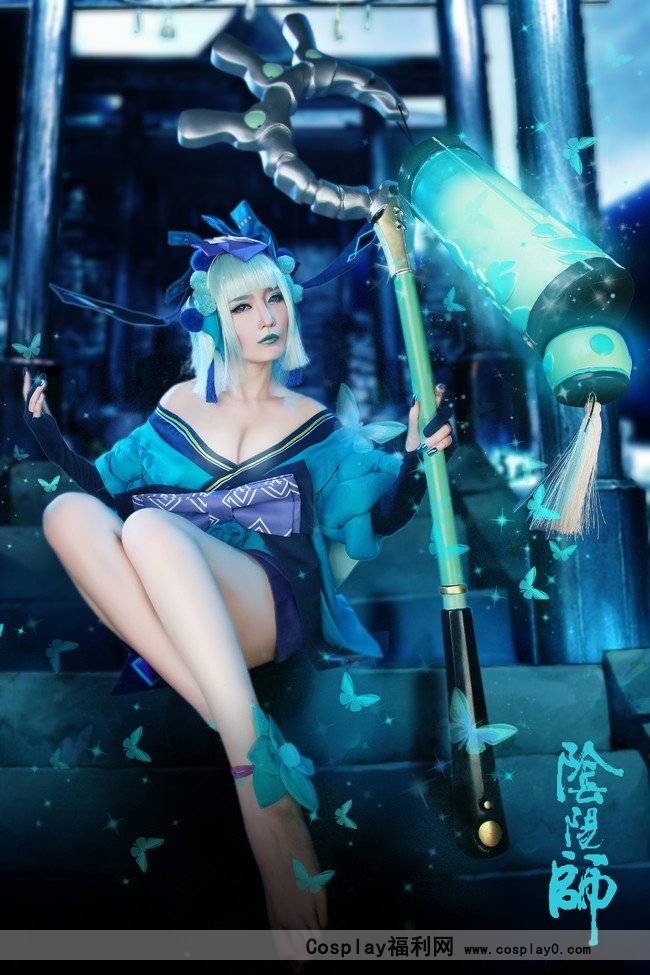 Cosplay福利/《阴阳师》cosplay青行灯巨乳御姐美腿足控福利诱惑