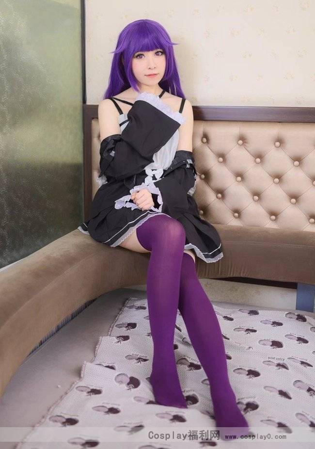 Cosplay福利/双马尾萝莉制服奇怪少女宁零初cosplay 紫色丝袜腿控福利