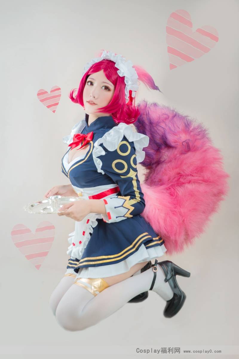 Cosplay福利/游戏美女王者荣耀cosplay女仆妲己白丝美腿图片