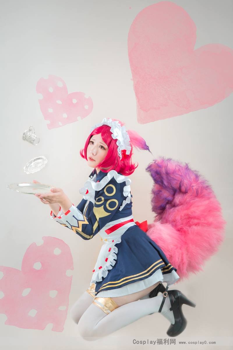 Cosplay福利/游戏美女王者荣耀cosplay女仆妲己白丝美腿图片