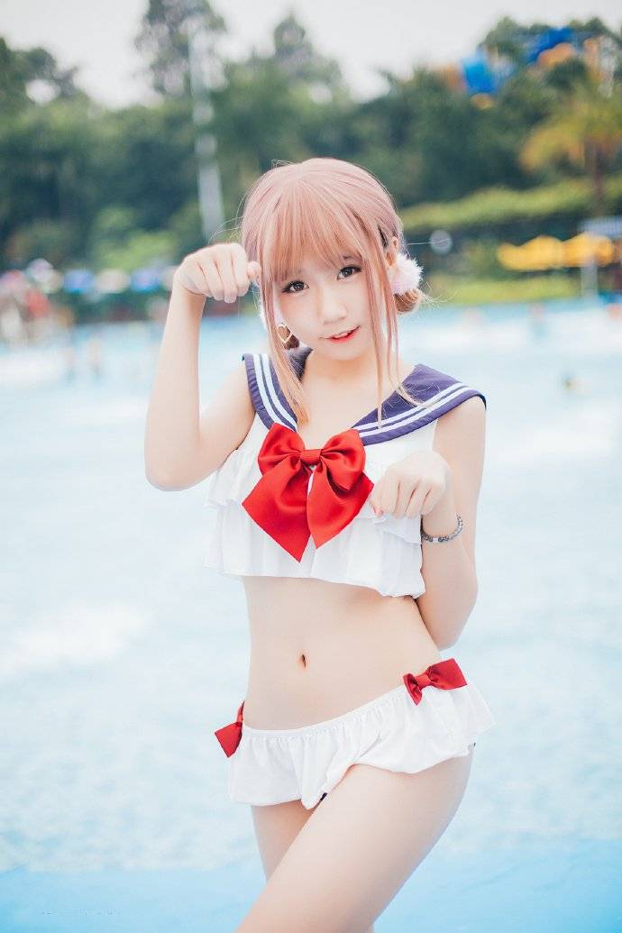 Cosplay福利/比基尼水着萌妹萝莉湿身cosplay福利美腿诱惑