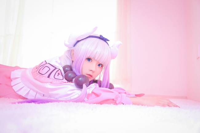Cosplay福利/呆萌白丝绝对领域少女 小林家的龙女仆康娜COSPLAY cn:Trevor-洛霁无