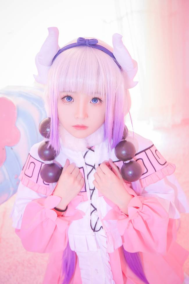 Cosplay福利/呆萌白丝绝对领域少女 小林家的龙女仆康娜COSPLAY cn:Trevor-洛霁无