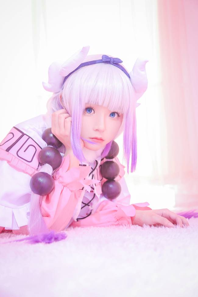 Cosplay福利/呆萌白丝绝对领域少女 小林家的龙女仆康娜COSPLAY cn:Trevor-洛霁无