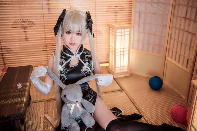 Cosplay福利/黑丝绝对领域旗袍少女 缘之空春日野穹COSPLAY美图欣赏 cn:宣落QAQ_