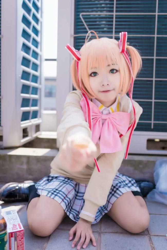 Cosplay福利/卡哇伊黑丝绝对领域少女 little busters 神北小毬COSPLAY