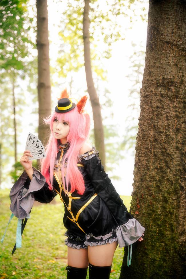 Cosplay福利/Fate/Extra玉藻前 黑丝绝对领域COSPLAY