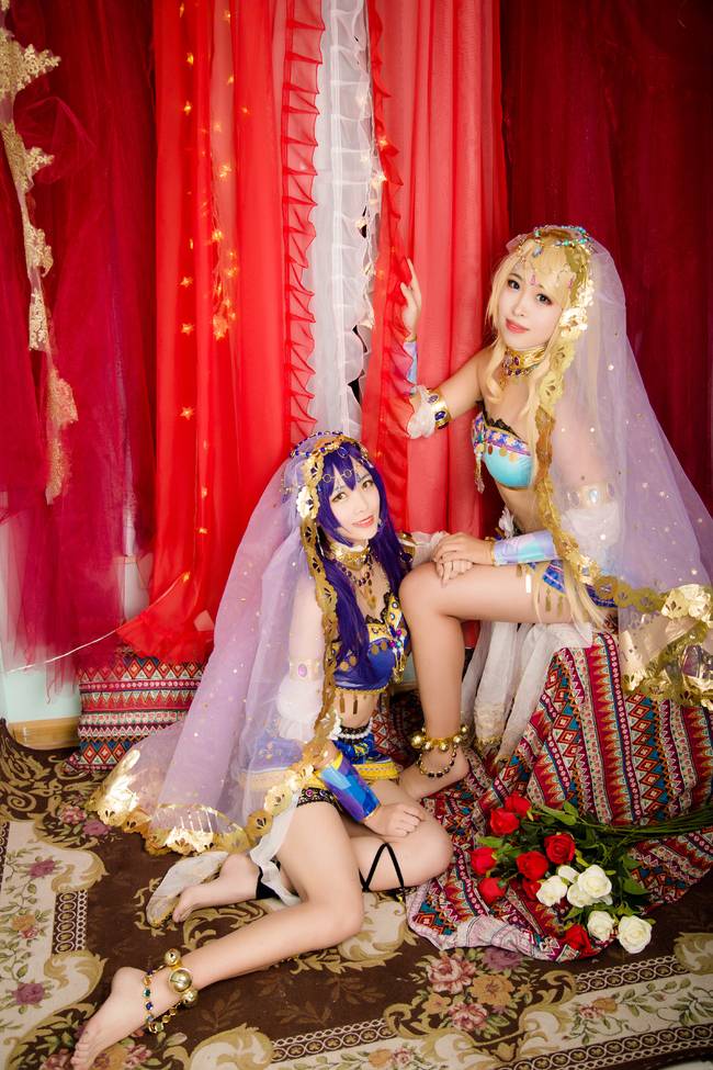 Cosplay福利/LoveLive! 性感舞娘COSPLAY 园田海未 绚濑绘里