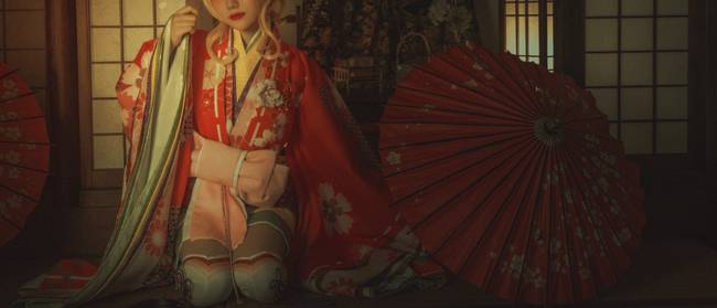 Cosplay福利/白丝绝对领域少女缘之空春日野穹COSPLAY