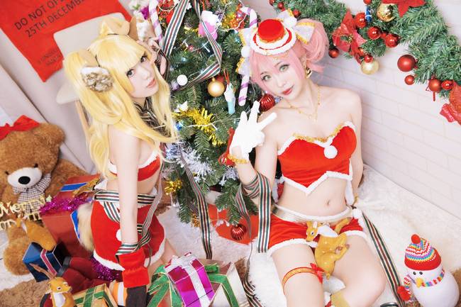 Cosplay福利/2016圣诞比基尼 偶像大师灰姑娘女孩COSPLAY 城崎美嘉 城崎莉嘉