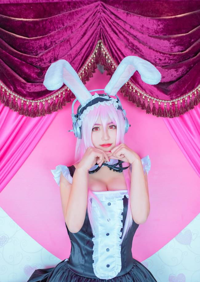 Cosplay福利/黑丝网袜兔女郎 超级索尼子索尼子COSPLAY cn:冷链