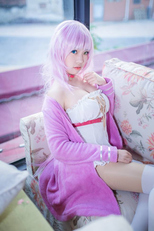 Cosplay福利/粉色白丝绝对领域小猫咪 K neko COSPLAY