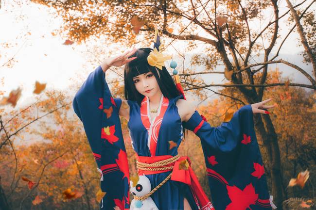 Cosplay福利/阴阳师手游 阴阳师角色鬼女红叶COSPLAY