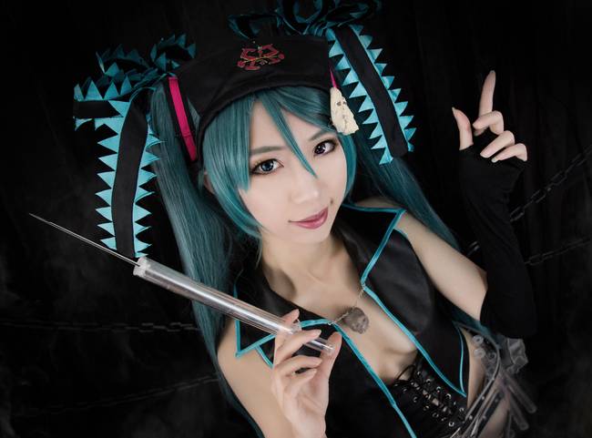 Cosplay福利/VOCALOID性感粉红骷髅医师COSPLAY 骸音钙