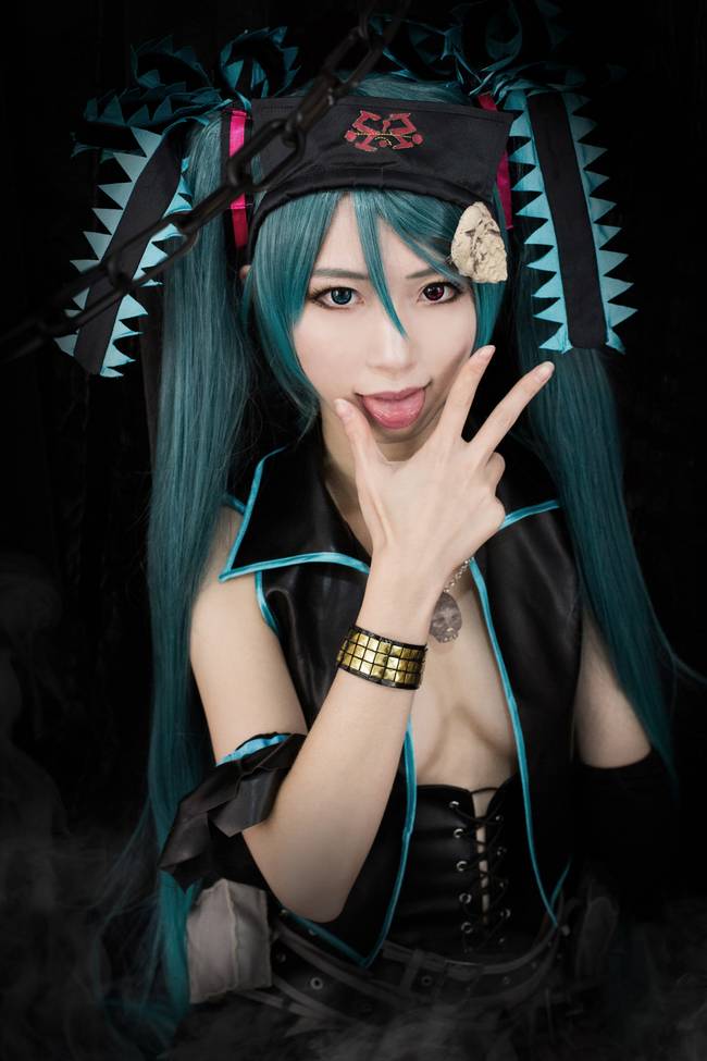Cosplay福利/VOCALOID性感粉红骷髅医师COSPLAY 骸音钙