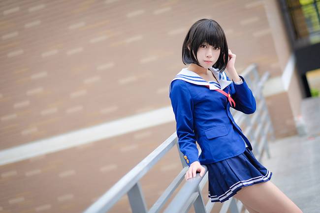 Cosplay福利/黑短袜绝对领域制服少女 路人女主的养成方法 加藤惠COSPLAY cn:暗城雪