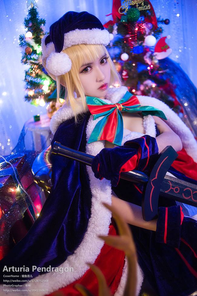 Cosplay福利/《爆乳黑丝圣诞少女》Fate/Grand Order 阿尔托莉雅・潘德拉贡COSPLAY美图欣赏 cn:鳗鱼霏儿
