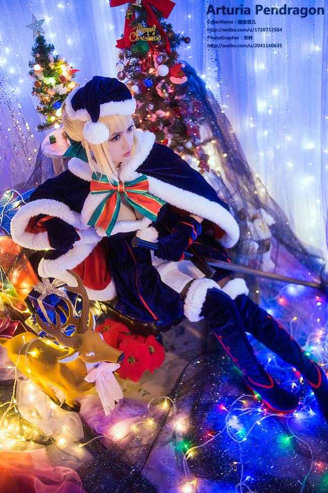 Cosplay福利/《爆乳黑丝圣诞少女》Fate/Grand Order 阿尔托莉雅・潘德拉贡COSPLAY美图欣赏 cn:鳗鱼霏儿