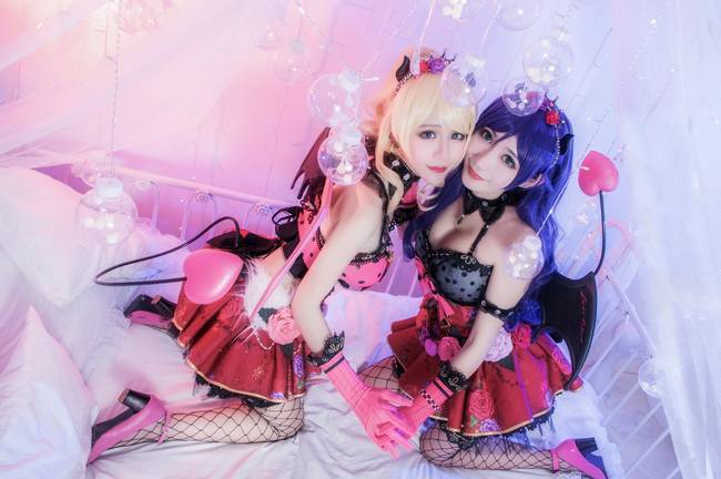 Cosplay福利/渔网黑丝绝对领域少女 LoveLive!绚濑绘里 东条希