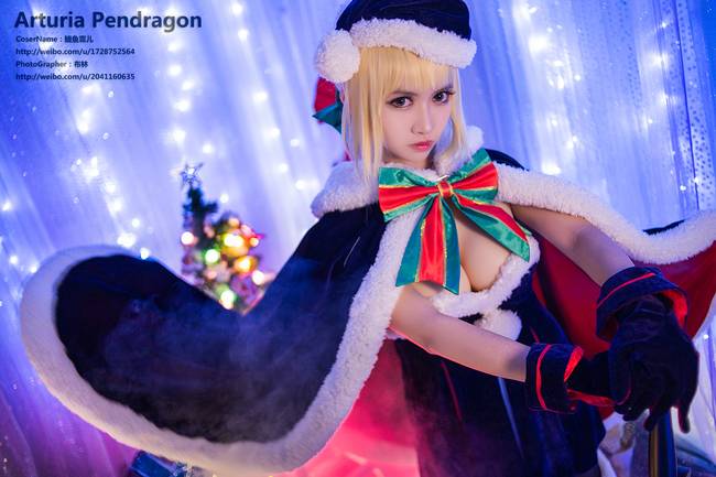 Cosplay福利/《爆乳黑丝圣诞少女》Fate/Grand Order 阿尔托莉雅・潘德拉贡COSPLAY美图欣赏 cn:鳗鱼霏儿