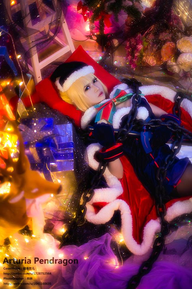 Cosplay福利/《爆乳黑丝圣诞少女》Fate/Grand Order 阿尔托莉雅・潘德拉贡COSPLAY美图欣赏 cn:鳗鱼霏儿