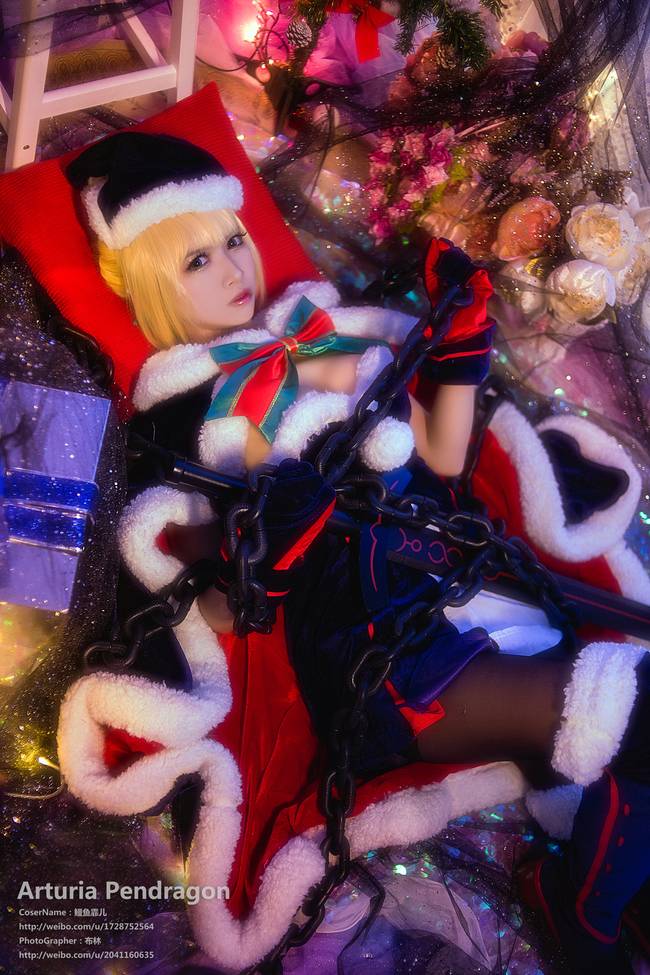 Cosplay福利/《爆乳黑丝圣诞少女》Fate/Grand Order 阿尔托莉雅・潘德拉贡COSPLAY美图欣赏 cn:鳗鱼霏儿