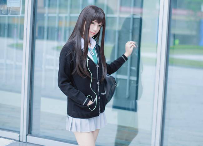 Cosplay福利/黑丝绝对领域少女 偶像大师 涩谷凛COSPLAY美图欣赏 cn:木年