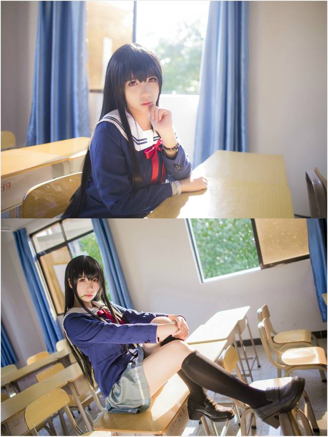 Cosplay福利/《学姐》黑丝绝对领域制服少女 名濑美月COSPLAY cn:魅瞳瞳瞳w