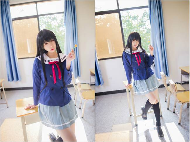 Cosplay福利/《学姐》黑丝绝对领域制服少女 名濑美月COSPLAY cn:魅瞳瞳瞳w