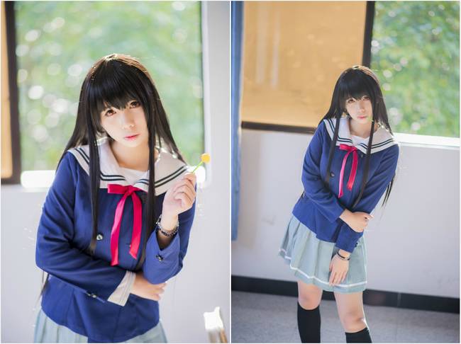 Cosplay福利/《学姐》黑丝绝对领域制服少女 名濑美月COSPLAY cn:魅瞳瞳瞳w