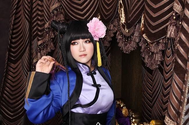 Cosplay福利/黑丝绝对领域少女 黑执事蓝猫COSPLAY cn:陌彤
