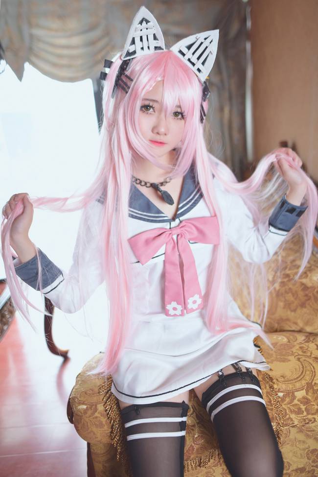 Cosplay福利/黑丝吊带袜绝对领域小猫咪少女 舰娘岛风COSPLAY美图欣赏 cn:大概是一个辣鸡