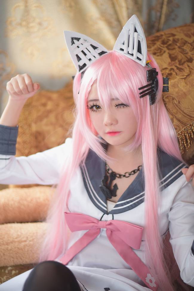 Cosplay福利/黑丝吊带袜绝对领域小猫咪少女 舰娘岛风COSPLAY美图欣赏 cn:大概是一个辣鸡