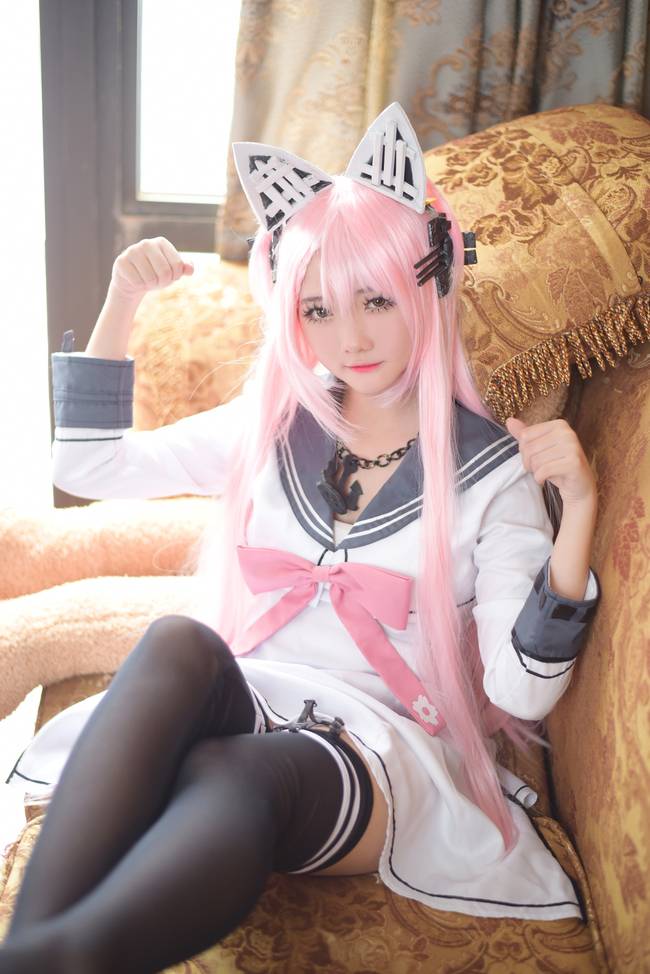 Cosplay福利/黑丝吊带袜绝对领域小猫咪少女 舰娘岛风COSPLAY美图欣赏 cn:大概是一个辣鸡