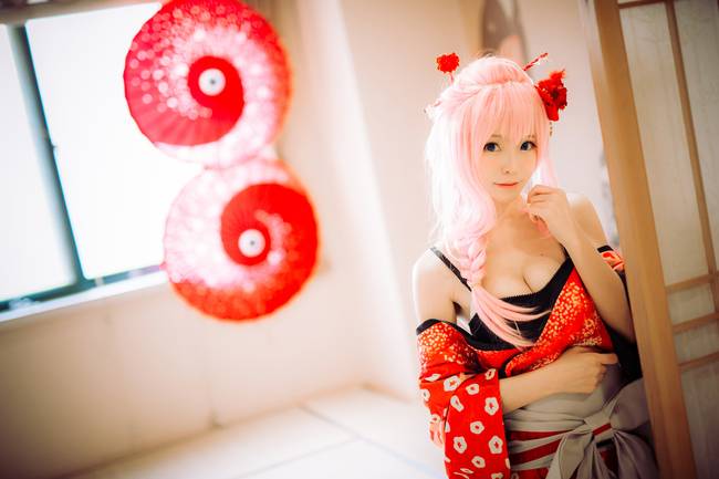 Cosplay福利/黑丝美少女VOCALOID巡音流歌COSPLAY cn:沫茉Moooooo