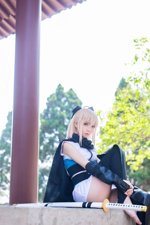 Cosplay福利/黑皮袜绝对领域少女 Fate/KOHA-ACE冲田总司COSPLAY cn:星之迟迟