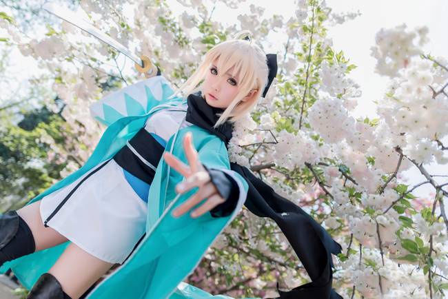 Cosplay福利/黑皮袜绝对领域少女 Fate/KOHA-ACE冲田总司COSPLAY cn:星之迟迟