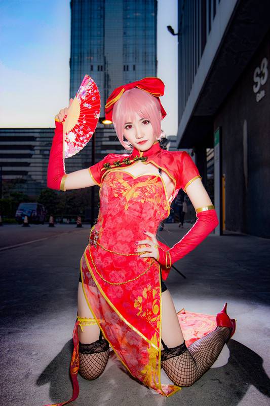 Cosplay福利/渔网黑丝旗袍少女 VOCALOID巡音流歌COSPLAY cn:GAKI