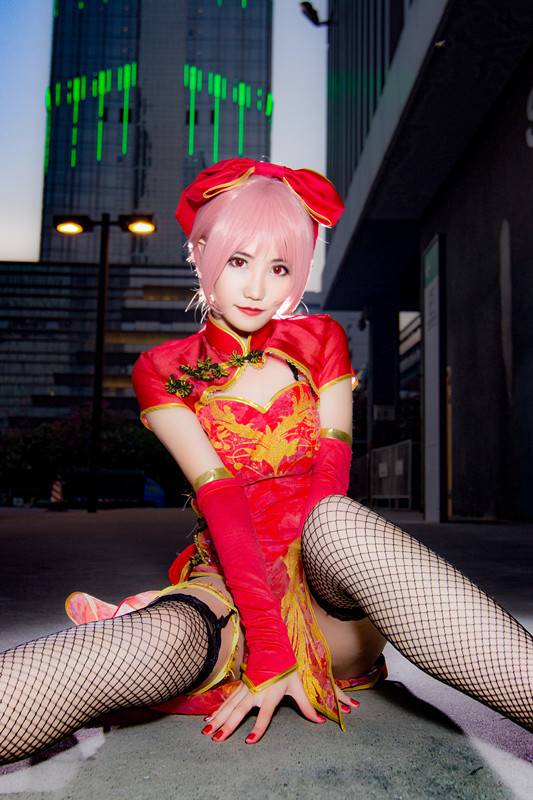 Cosplay福利/渔网黑丝旗袍少女 VOCALOID巡音流歌COSPLAY cn:GAKI