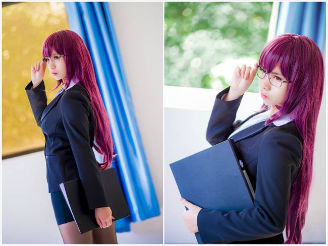 Cosplay福利/Fate/Grand Order斯卡哈COSPLAY黑丝教师 cn:魅瞳瞳瞳w