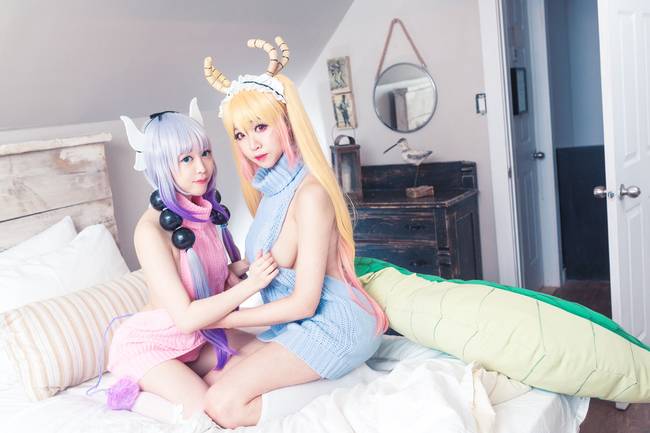Cosplay福利/白丝绝对领域女仆 小林家的龙女仆COSPLAY 托尔 康娜