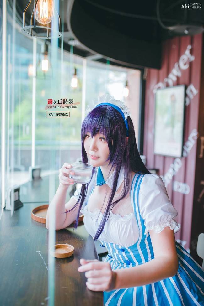 Cosplay福利/黑丝女仆装 路人女主的养成方法霞之丘詩羽COSPLAY美图欣赏 cn:大型猫科-决JURI