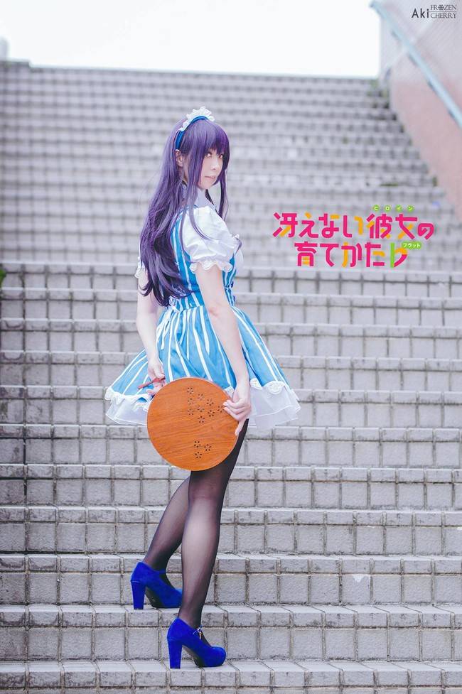 Cosplay福利/黑丝女仆装 路人女主的养成方法霞之丘詩羽COSPLAY美图欣赏 cn:大型猫科-决JURI