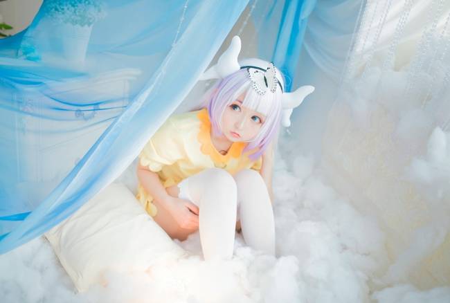 Cosplay福利/白丝绝对领域软妹子 小林家的龙女仆康娜卡姆依COSPLAY美图欣赏 cn:Hs怪老头