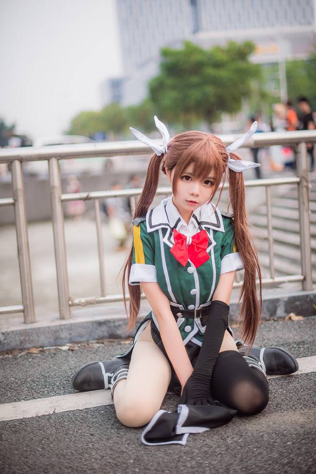 Cosplay福利/《惊！没胖次》黑丝绝对领域少女 舰队Collection利根COSPLAY美图欣赏 cn:豆豆酱QWQ