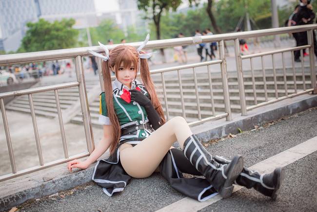 Cosplay福利/《惊！没胖次》黑丝绝对领域少女 舰队Collection利根COSPLAY美图欣赏 cn:豆豆酱QWQ