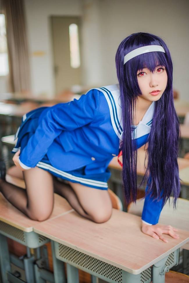 Cosplay福利/《有这样的同桌你好好学习吗》路人女主的养成方法 霞之丘诗羽COSPLAY美图欣赏 cn:Momoko葵葵