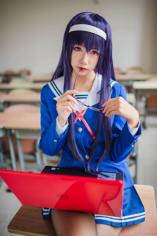 Cosplay福利/《有这样的同桌你好好学习吗》路人女主的养成方法 霞之丘诗羽COSPLAY美图欣赏 cn:Momoko葵葵