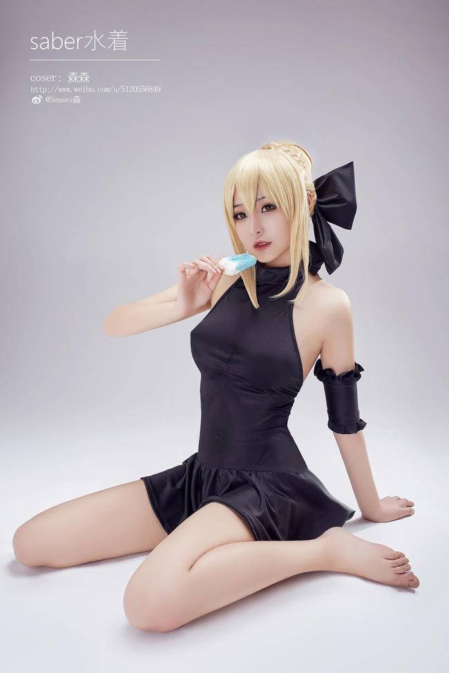 Cosplay福利/saber 水着