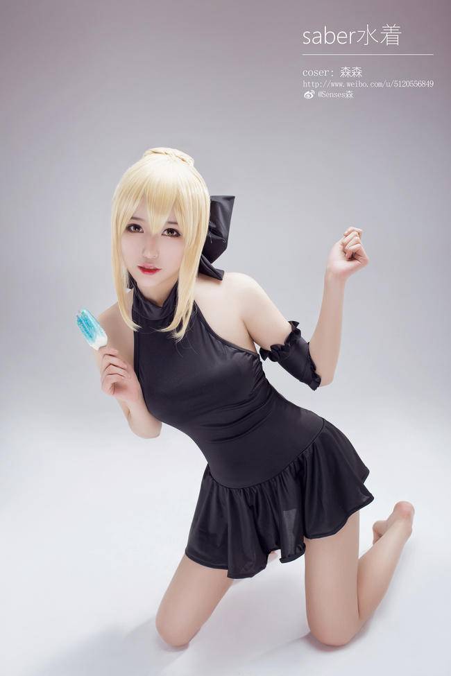 Cosplay福利/saber 水着